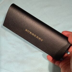Burberry Black Leather Eyewear Case